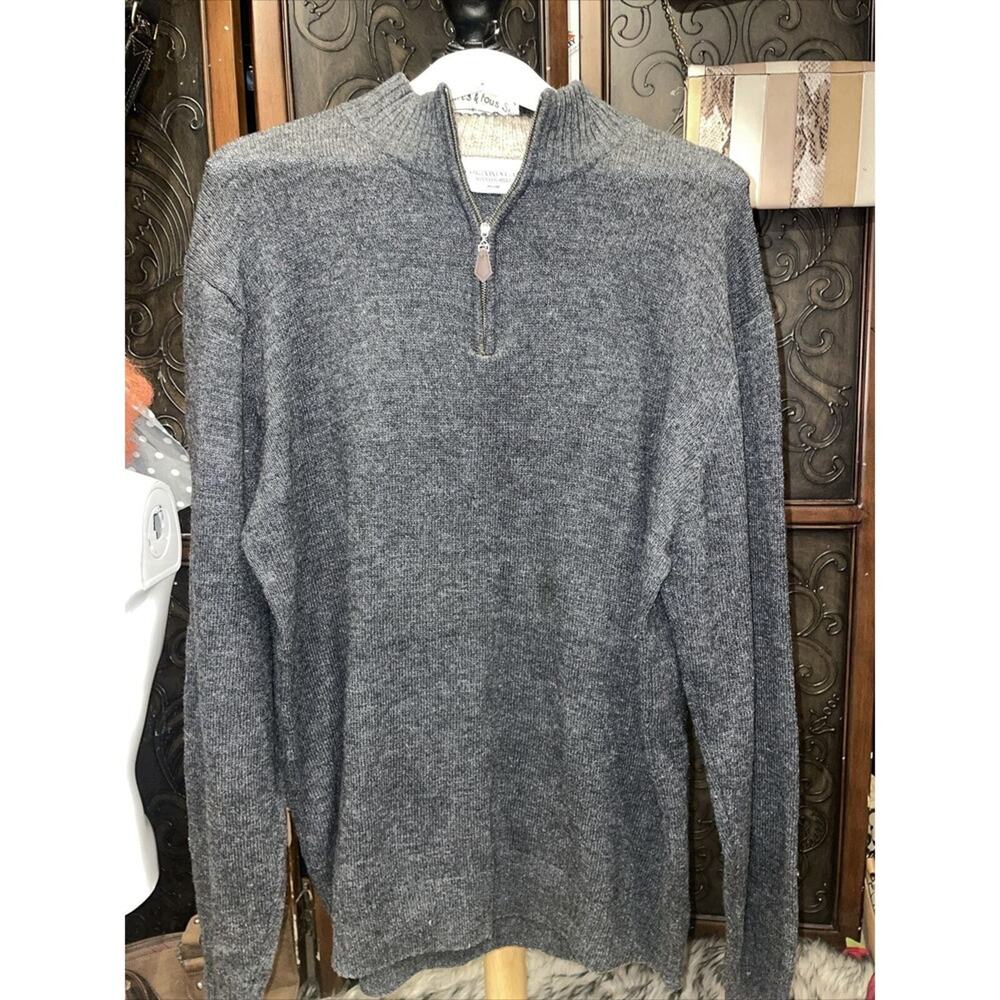 Blarney Woolen Mills‎ 80% Lambs Wool Dark Gray Knit Sweater Men's Size XXl